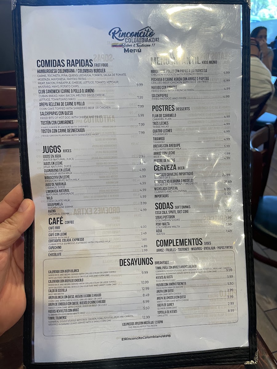 El Rinconcito Colombiano 2 Menu - Image 2